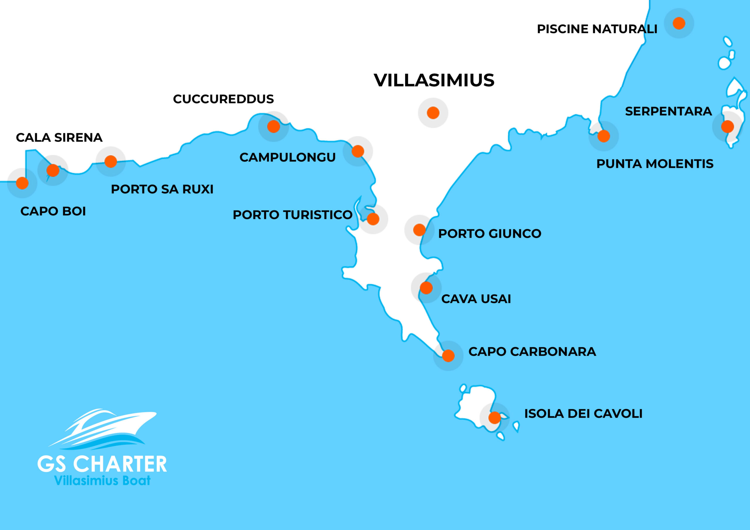 MAPPA SPIAGGE VILLASIMIUS 2025
